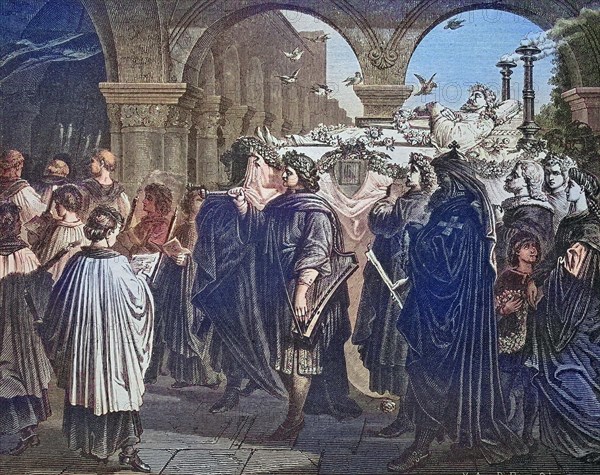 The Burial of Walter von der Vogelweide in Würzburg