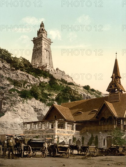 Kyffhäuser Monument and Restaurant in the Harz Mountains in Thuringia