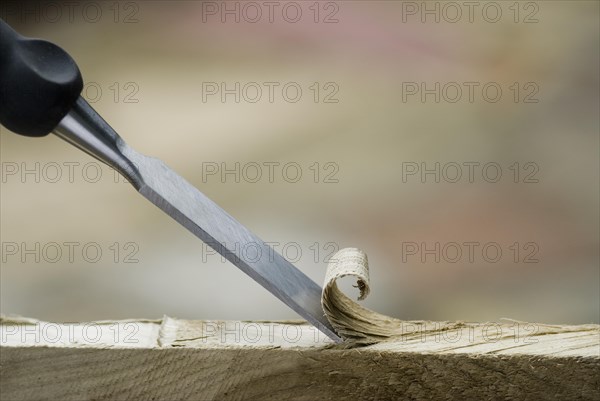 Chiselling rough wood