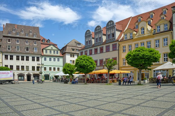 Historic market square with town houses