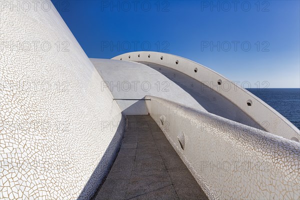 Modern architecture with a view of the sea