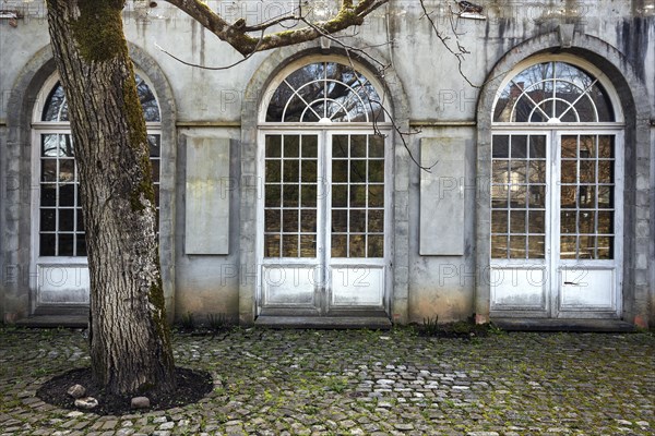 Detail of an outbuilding in the Annevoie castle garden