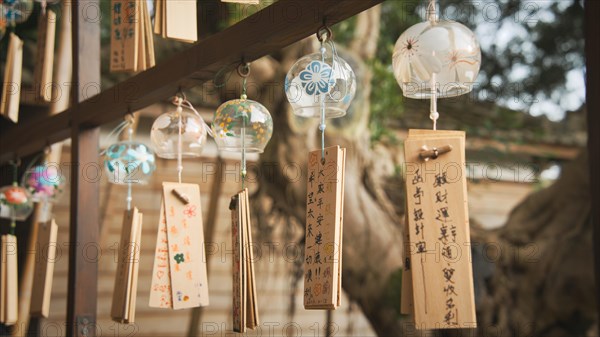 Japanese wind chimes for praying good fortune