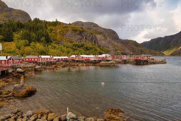 Red fishermen's huts in the open-air museum