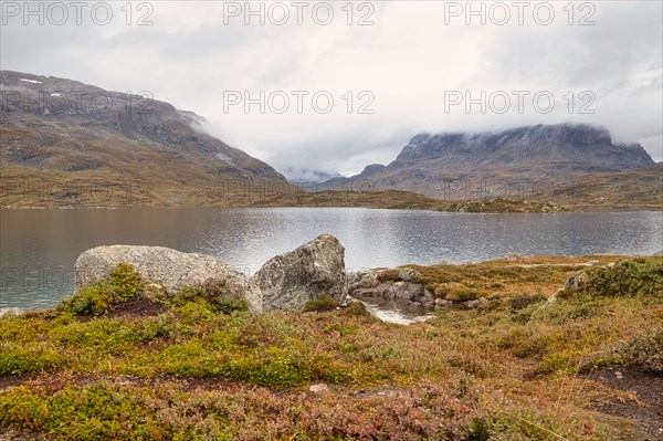 Lake and Mountains at Haukelifjell Norway