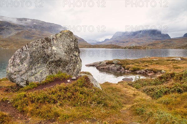 Lake and Mountains at Haukelifjell Norway