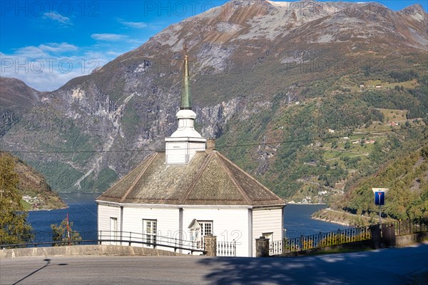 Geiranger Church on the Geirangerfjord