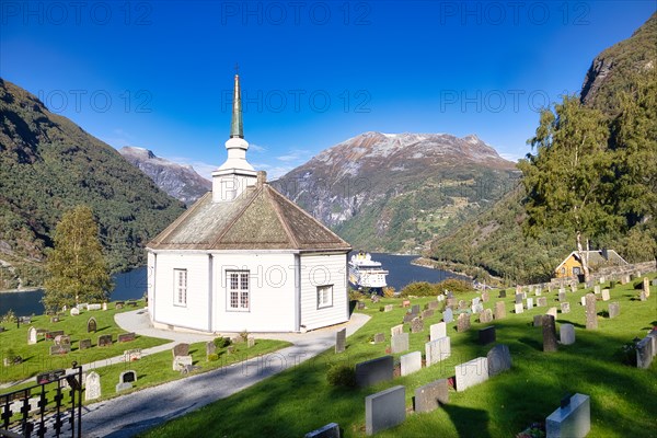 Geiranger Church on the Geirangerfjord