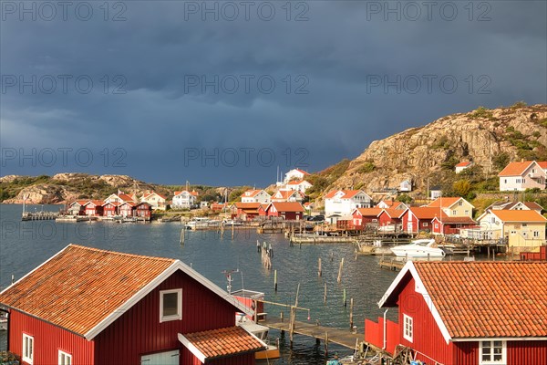 Red wooden houses