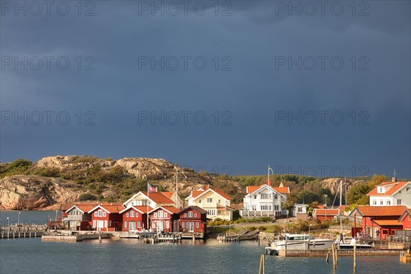Red wooden houses