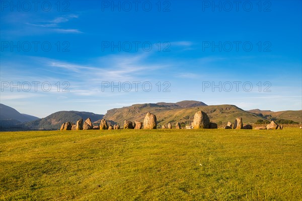 The Neolithic Castlerigg Stone Circle dating from around 3000 BC