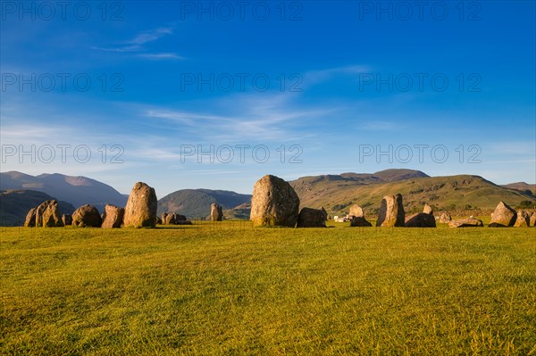 The Neolithic Castlerigg Stone Circle dating from around 3000 BC