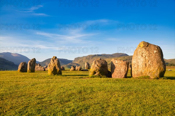 The Neolithic Castlerigg Stone Circle dating from around 3000 BC