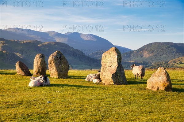 The Neolithic Castlerigg Stone Circle dating from around 3000 BC