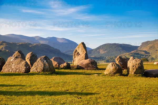 The Neolithic Castlerigg Stone Circle dating from around 3000 BC