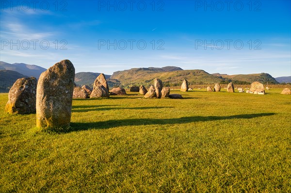 The Neolithic Castlerigg Stone Circle dating from around 3000 BC
