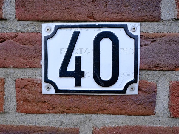 House number plate