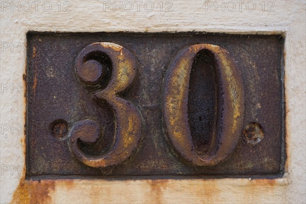 House number plate