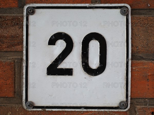 House number plate