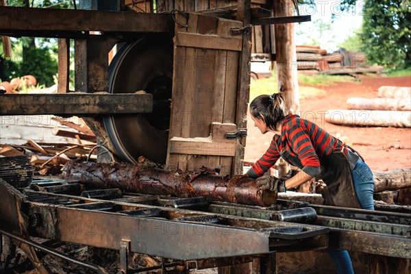 Portrait of a woman concentrating on her work