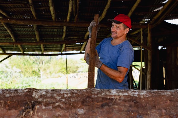 A man working in a sawmill is a valuable member of the workforce