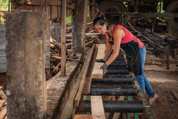 Portrait of a woman concentrating on her work