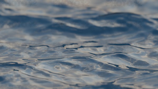 Blue water waves surface