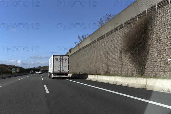 Sound barrier on the A6 towards Heilbronn