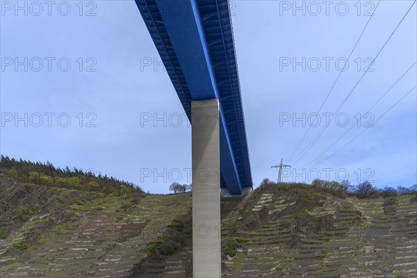 A 61 motorway bridge in the vineyards on the Moselle