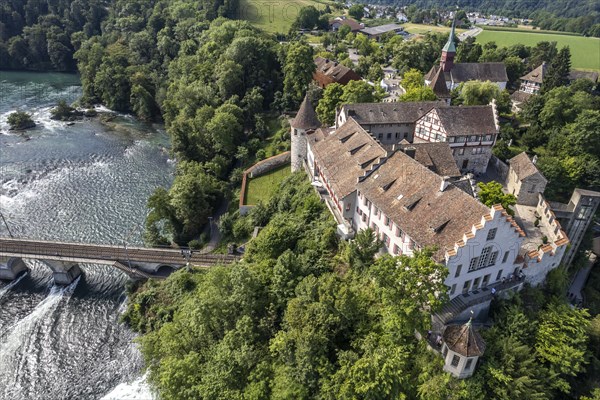 Schloss Laufen and Rhine Falls Bridge near Neuhausen am Rheinfall