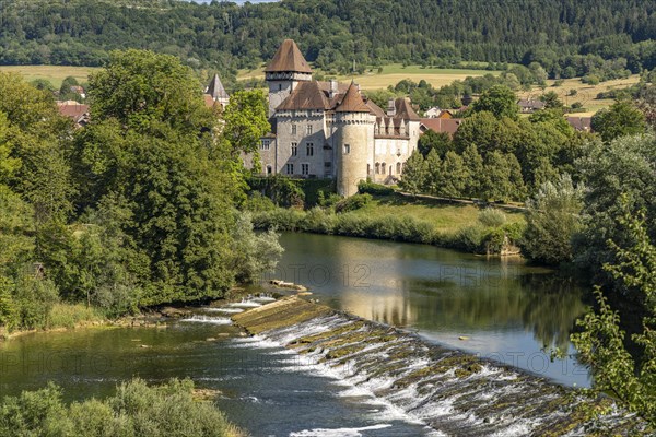 The Castle of Cleron and the River Loue