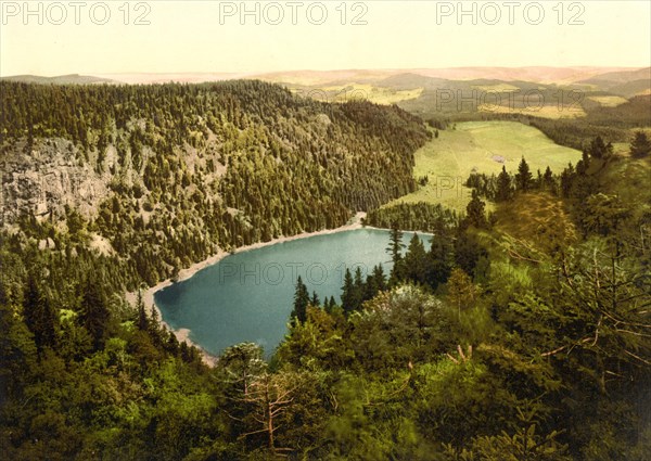 The Feldsee and the Feldberg Hotel in the Black Forest in Baden-Württemberg