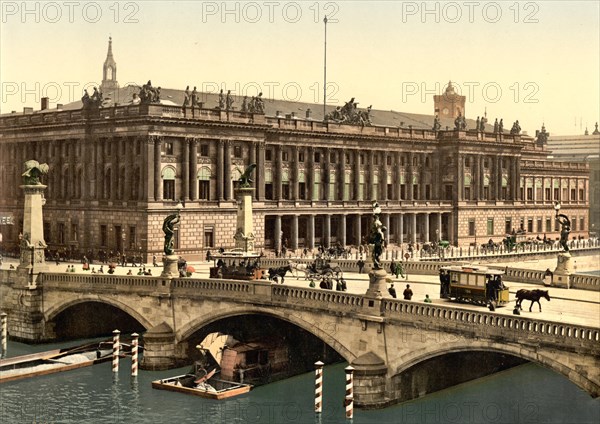 Friedrichbrücke and the Stock Exchange in Berlin