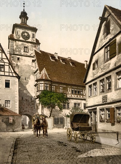 The White Tower from the former first fortification ring in Rothenburg ob der Tauber