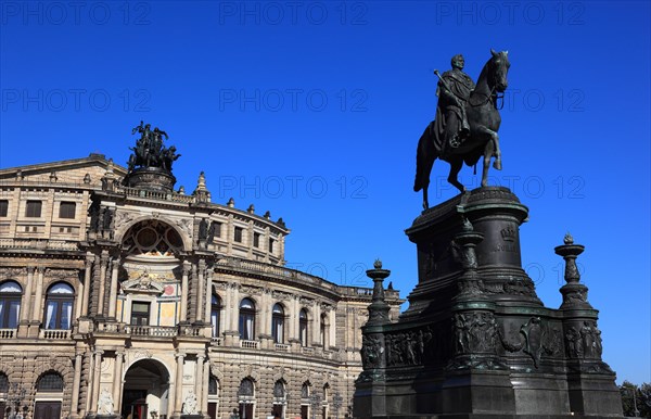 Semper Opera House with King John Monument