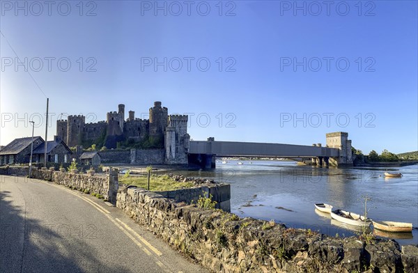 Conwy Castle and Telford Suspension Bridge