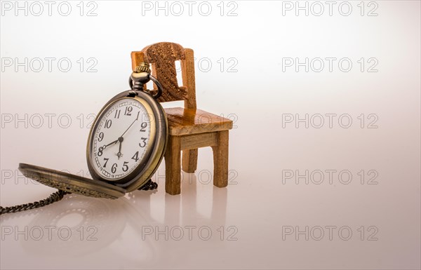 Mini chair retro style pocket watch