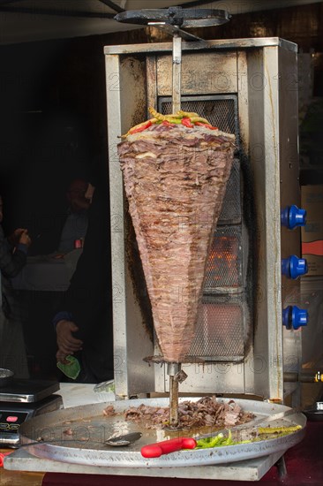 Traditional Turkish Doner Kebab on pole