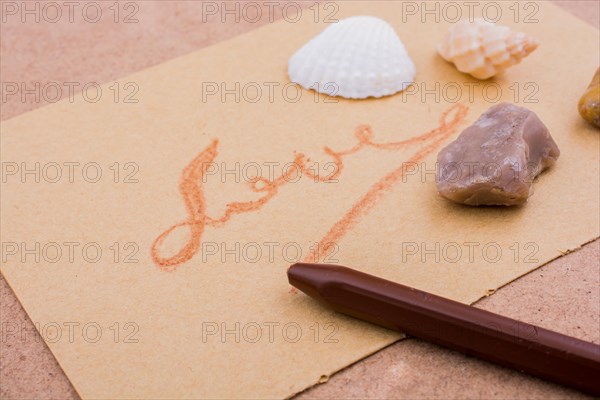 The word of love written in Latin letters