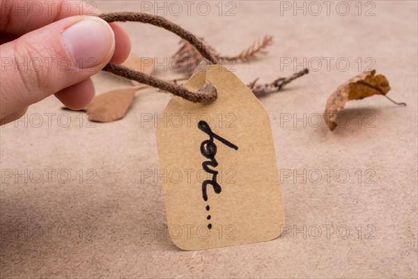 The word of love written in Latin letters