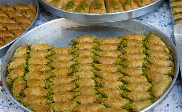 Turkish traditional national desserts Baklava as background