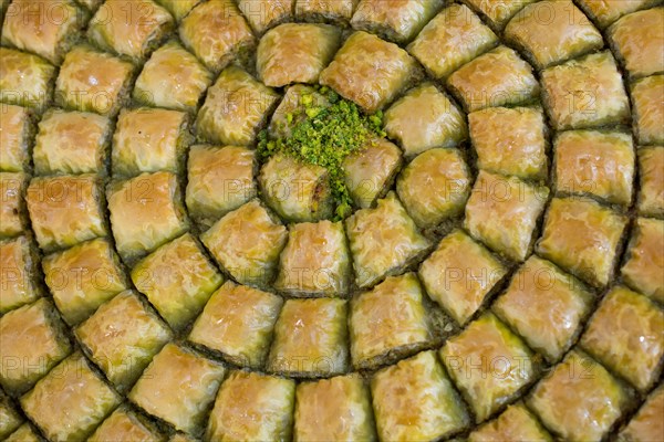 Turkish traditional national desserts Baklava as background