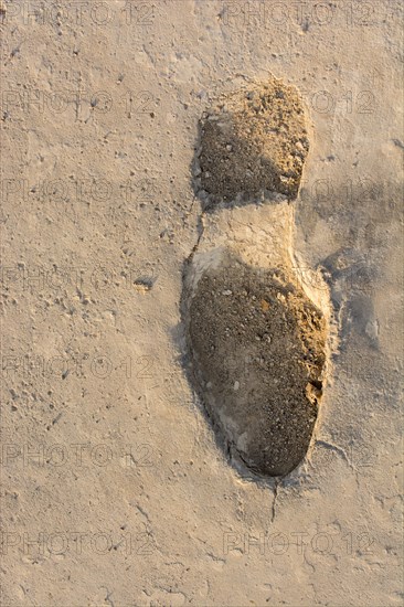 Footstep pattern on as abstract grunge background patterns