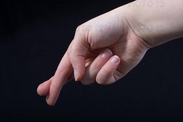 Crossed fingers Symbol superstition luck or lie gesture