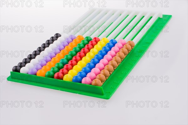 Color abacus on a white background
