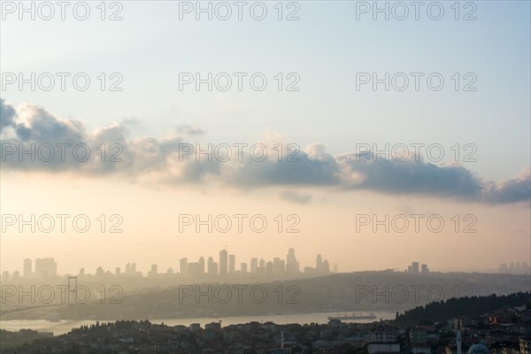 View of Istanbul Bosporus with two continents