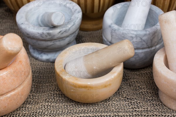 Wooden mortars and pestles as a traditional kitchenware