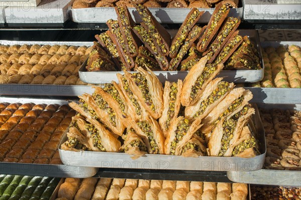 Turkish traditional national desserts Baklava as background