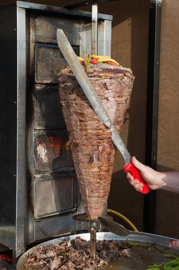 Traditional Turkish Doner Kebab on pole