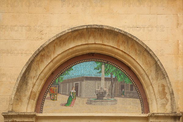 Mural in the style of Paul Cézanne at the Maison Brémond confiserie